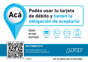 Constancia fiscal y medios de pago de Yoga Mat